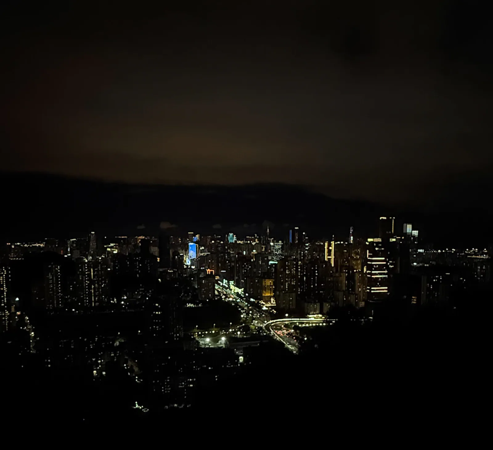 板樟山森林公园拍摄的珠海午夜